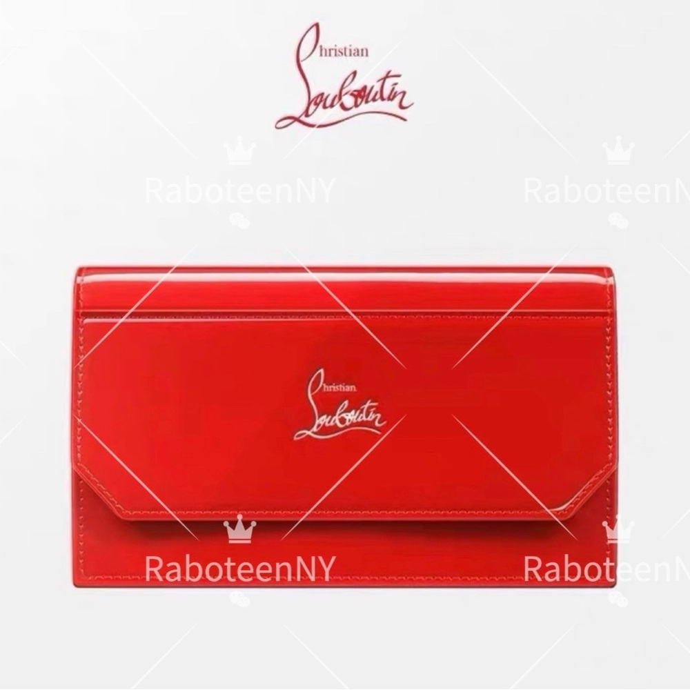 Christian Louboutin Red Clutch/Cosmetic Pouch Bag